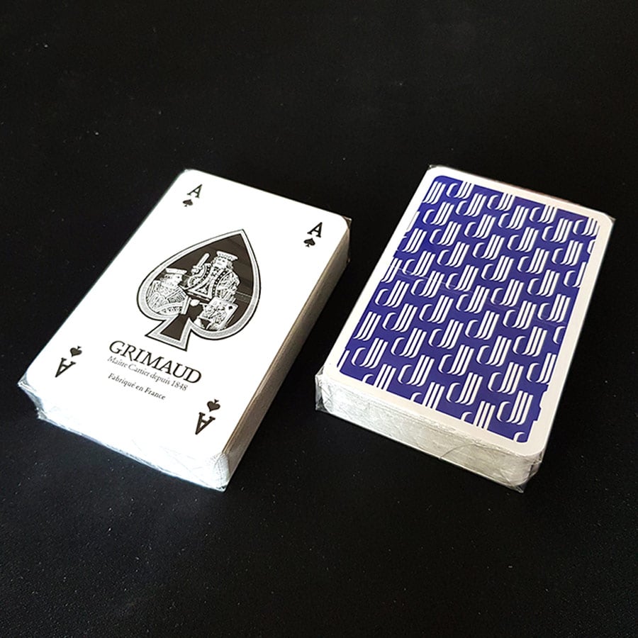 Jeu de 55 cartes personnalisé dos et étui - Poker et Bridge - Format  Américain