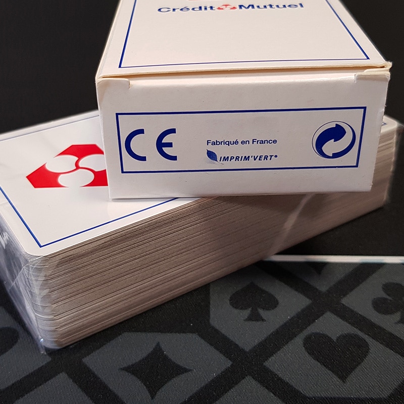 Jeu de 55 cartes personnalisé dos et étui - Poker et Bridge - Format  Américain