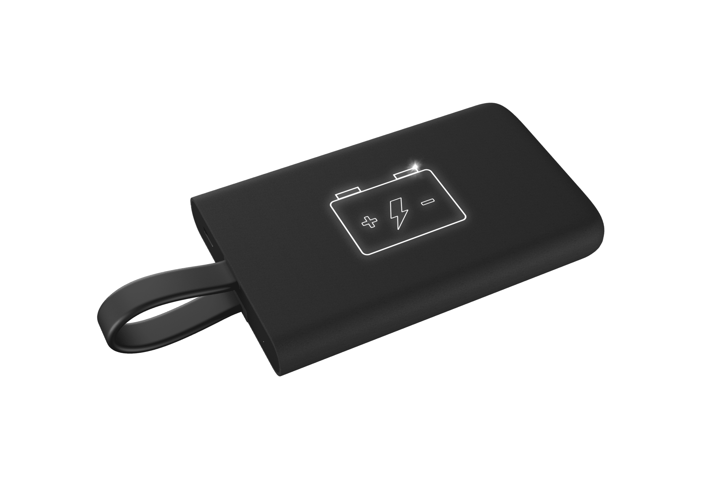 Batterie de secours personnalisable 5000 mAh câble intégré